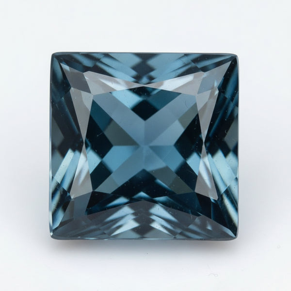 London Blue topaz 1PC Large 10x10 MM Square Faceted Blue Shine Semi Precious Loose Gems