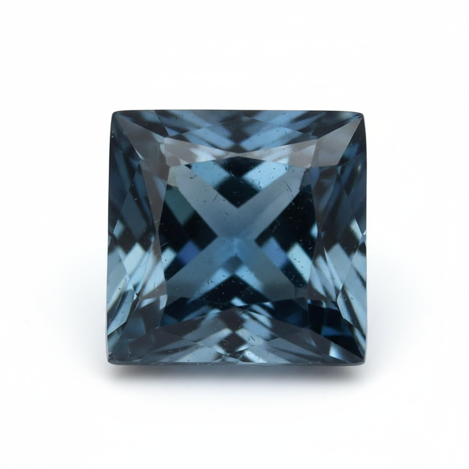 London Blue topaz 1PC Large 11x11 MM Square Faceted Blue Fine Semi Precious Loose Gemstone Huvudsaklig produktbild