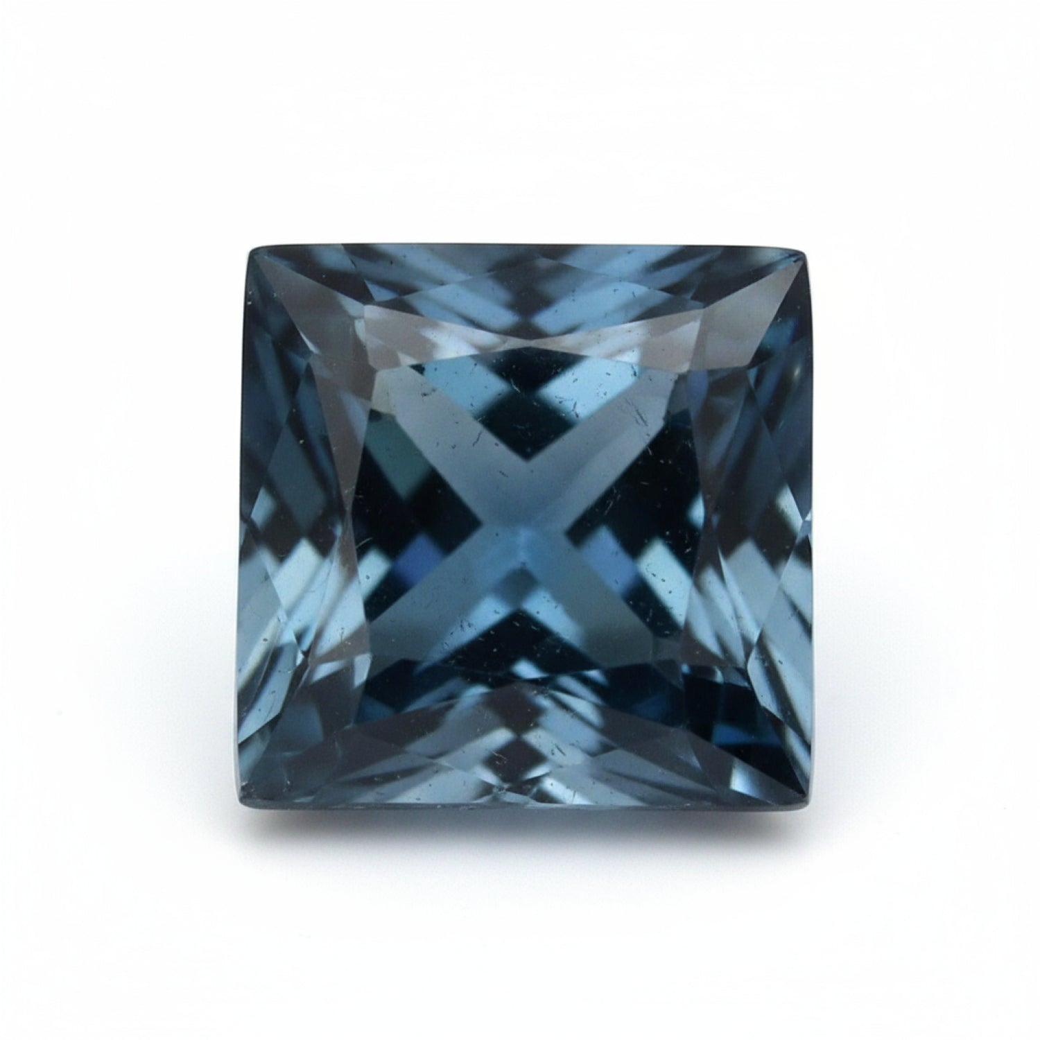 London Blue topaz 1PC Large 11x11 MM Square Faceted Blue Fine Semi Precious Loose Gemstone