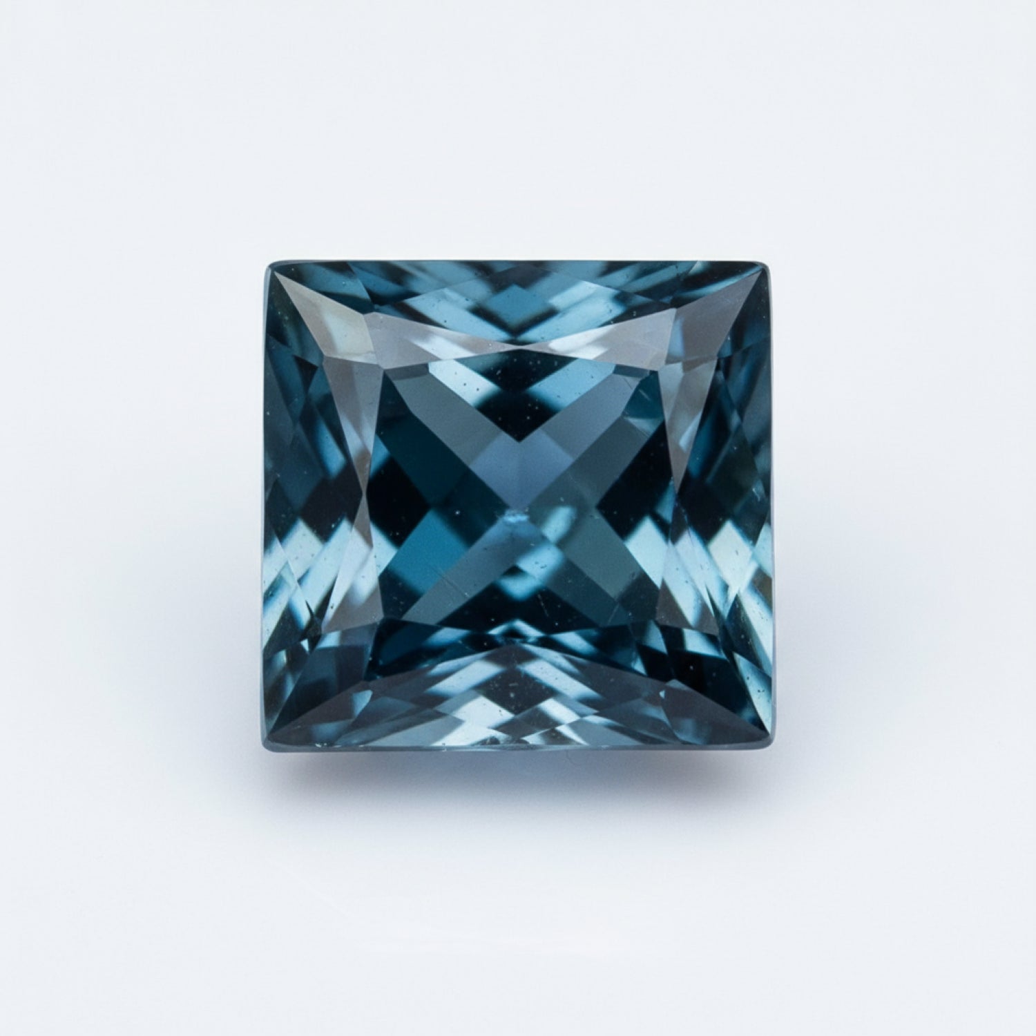 London Blue topaz 1PC Large 11x11 MM Square Faceted Blue Fine Semi Precious Loose Gemstone