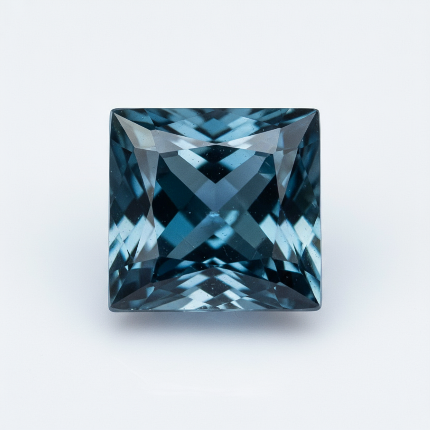 London Blue topaz 1PC Large 11x11 MM Square Faceted Blue Fine Semi Precious Loose Gemstone Sekundär produktbild