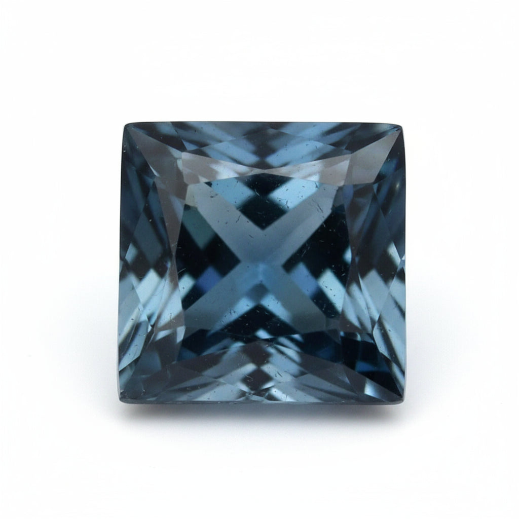London Blue topaz 1PC Chunky 13x13 MM Square Faceted Blue Natural Semi Precious Gems