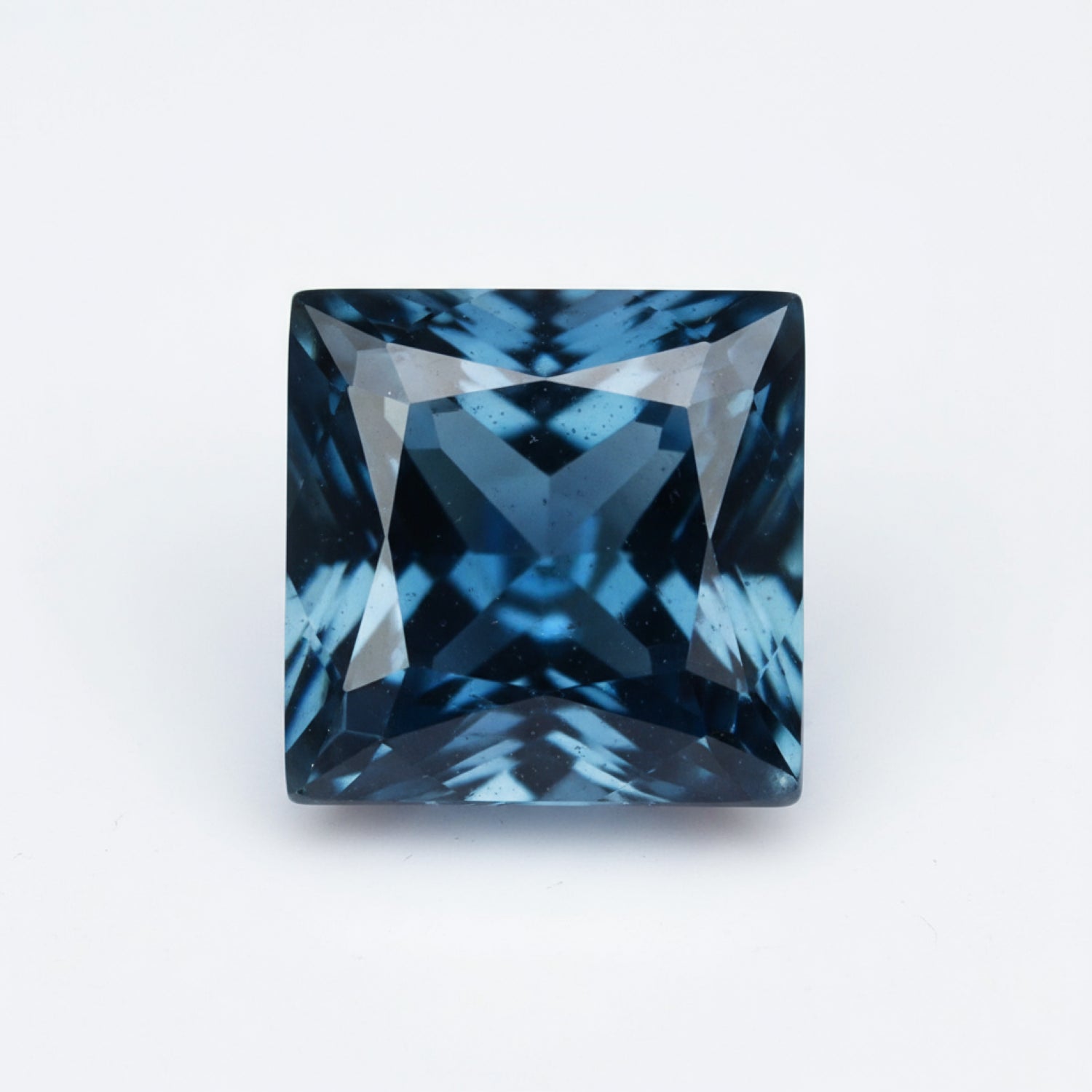 London Blue topaz 1PC Chunky 13x13 MM Square Faceted Blue Natural Semi Precious Gems