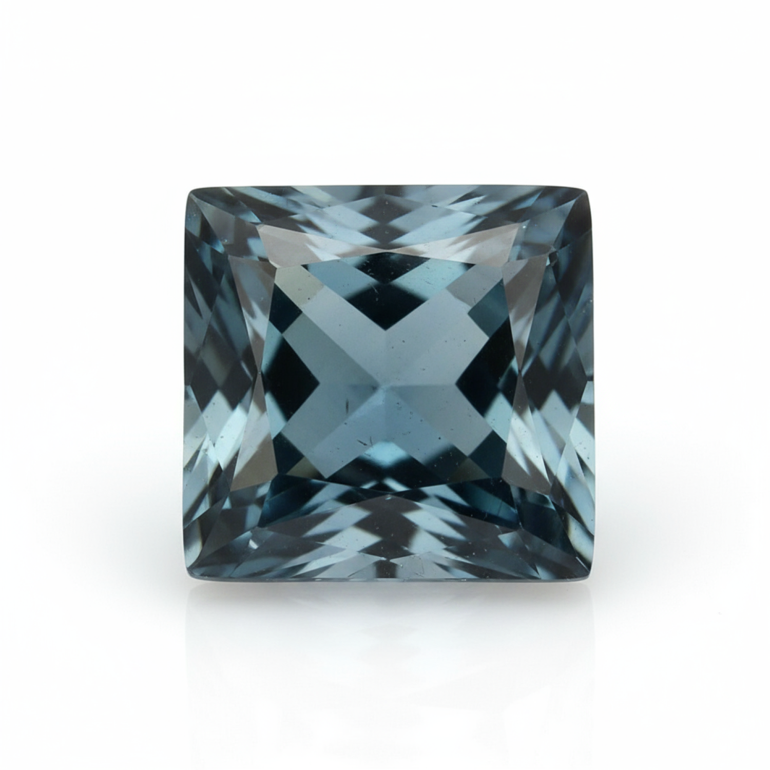 London Blue topaz 1PC Chunky 15x15 MM Square Faceted Blue Superior Semi Precious Loose Gemstone Hoofdafbeelding