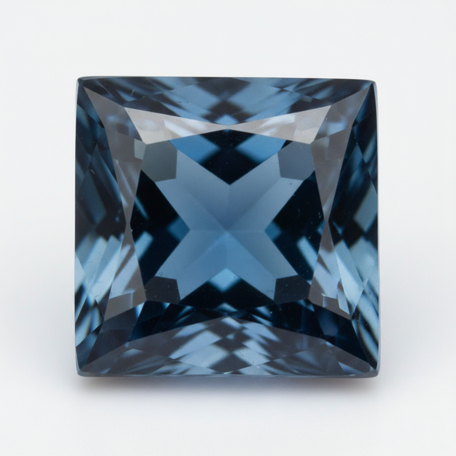 London Blue topaz 1PC Chunky 15x15 MM Square Faceted Blue Superior Semi Precious Loose Gemstone Secundaire afbeelding