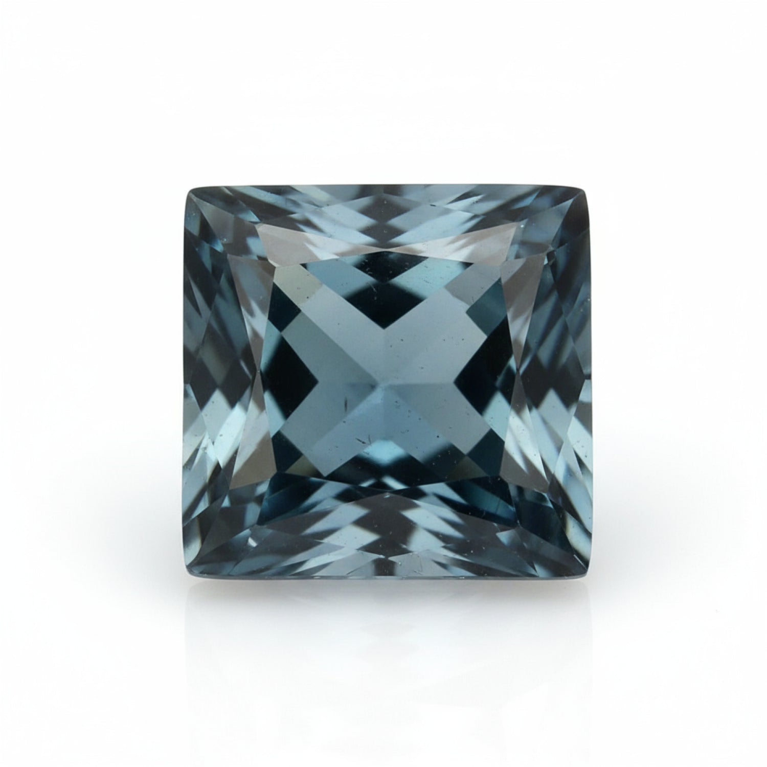 London Blue topaz 1PC Chunky 16x16 MM Square Faceted Blue Pure Semi Precious Loose Gemstones