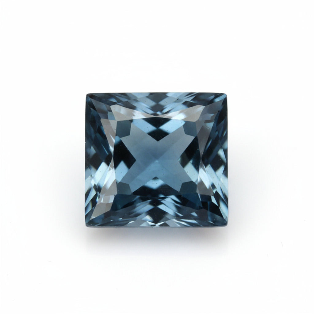 London Blue topaz 10PC Tiny 3x3 MM Square Faceted Blue Fiery Semi Precious Loose Gemstone