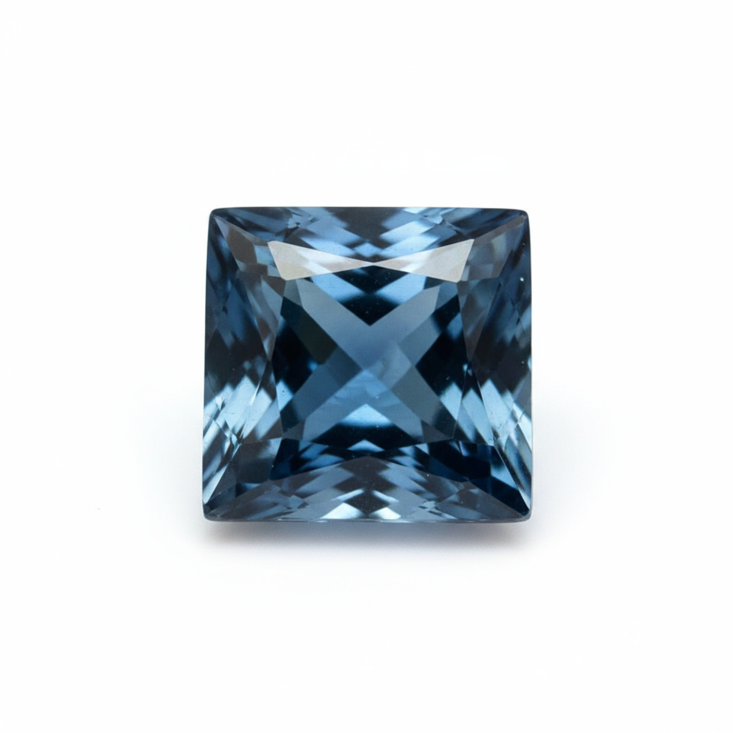 London Blue topaz 10PC Tiny 4x4 MM Square Faceted Blue Brilliant Semi Precious Loose Gemstones メイン画像