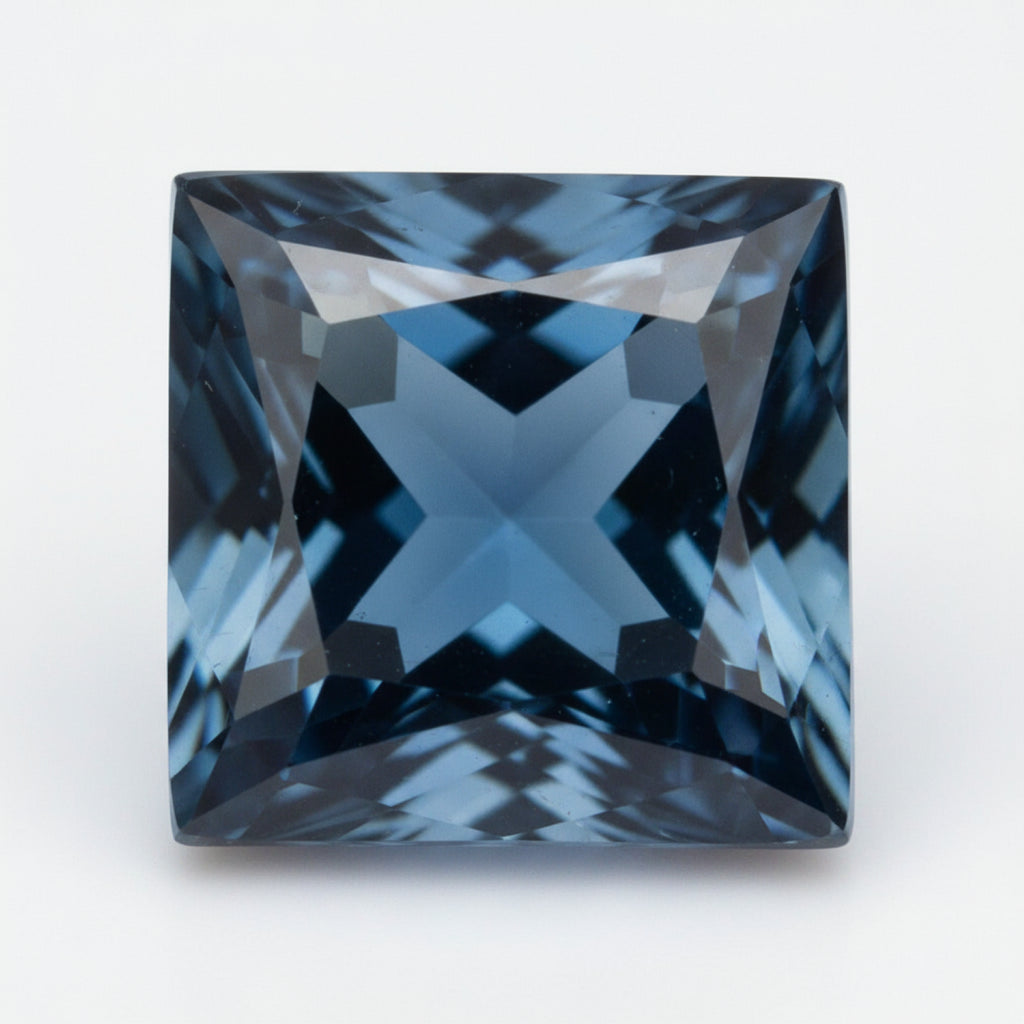 London Blue topaz 1PC Tiny 5x5 MM Square Faceted Blue Sparkling Semi Precious Gems