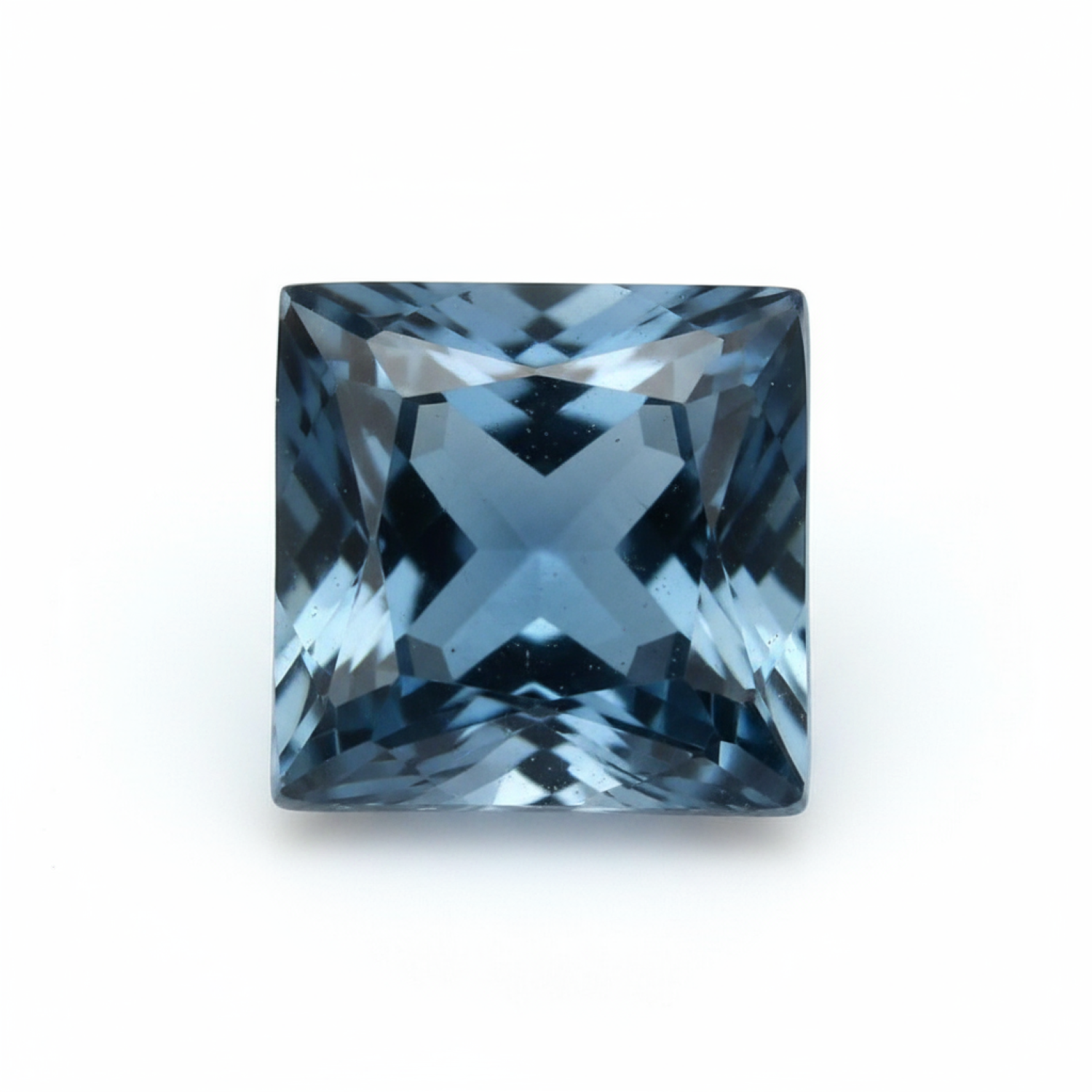 London Blue topaz 1PC Tiny 6x6 MM Square Faceted Blue Polished Semi Precious Loose Gems Hoofdafbeelding
