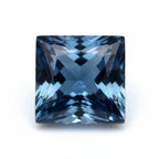 London Blue topaz 1PC Small 8x8 MM Square Faceted Blue Luster Semi Precious Loose Gemstones