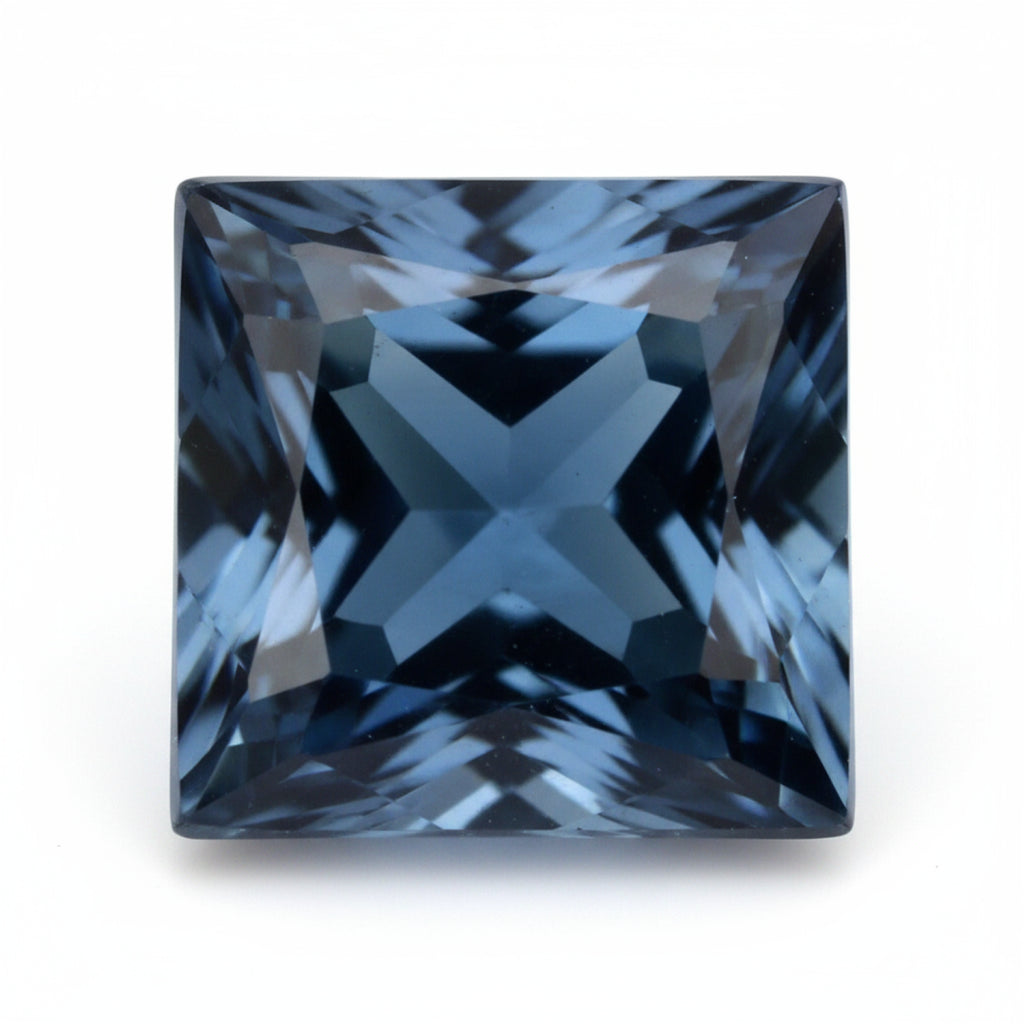London Blue topaz 1PC Medium 9x9 MM Square Faceted Blue Lustrous Semi Precious Gems