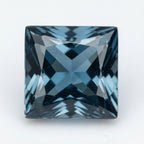 London Blue topaz 1PC Medium 9x9 MM Square Faceted Blue Lustrous Semi Precious Gems