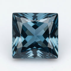 London Blue topaz 1PC Medium 9x9 MM Square Faceted Blue Lustrous Semi Precious Gems
