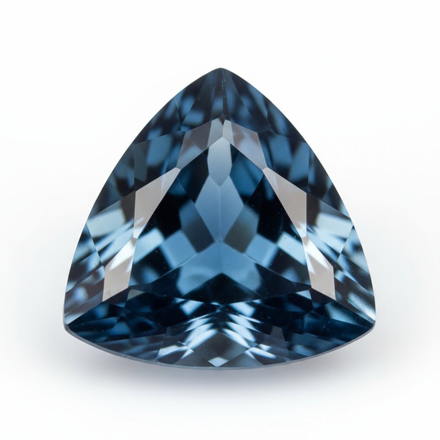 London Blue topaz 1PC Large 10x10 MM Triangle Faceted Blue Shine Semi Precious Loose Gems