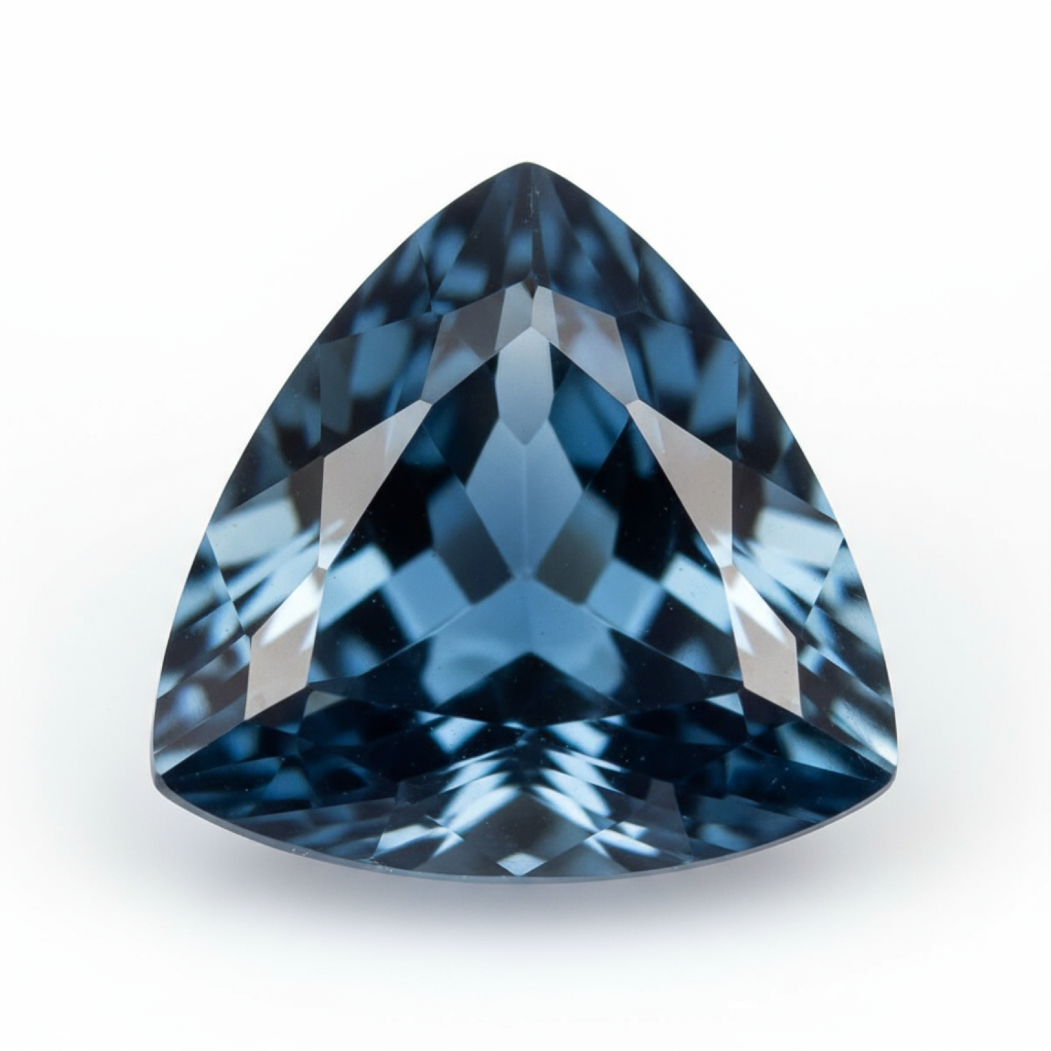 London Blue topaz 1PC Large 10x10 MM Triangle Faceted Blue Shine Semi Precious Loose Gems Immagine secondaria del prodotto