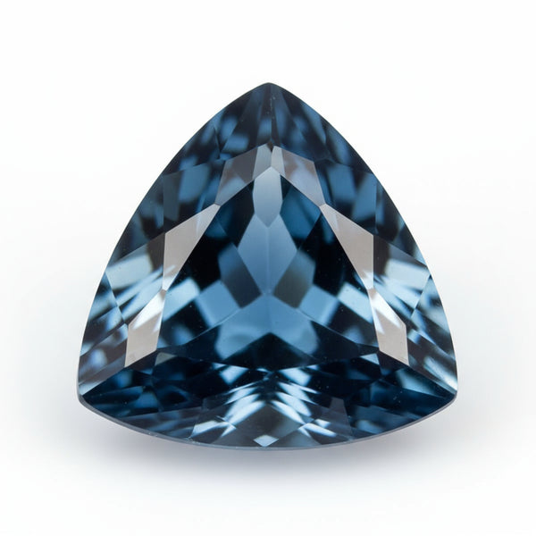 London Blue topaz 1PC Large 10x10 MM Triangle Faceted Blue Shine Semi Precious Loose Gems