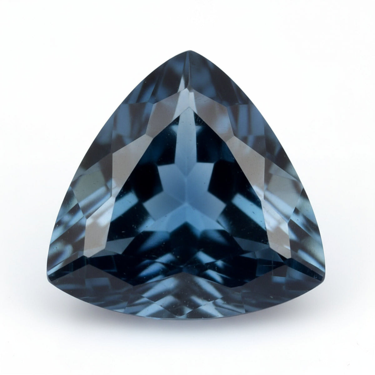 London Blue topaz 1PC Large 12x12 MM Triangle Faceted Blue High-Quality Semi Precious Loose Gemstones