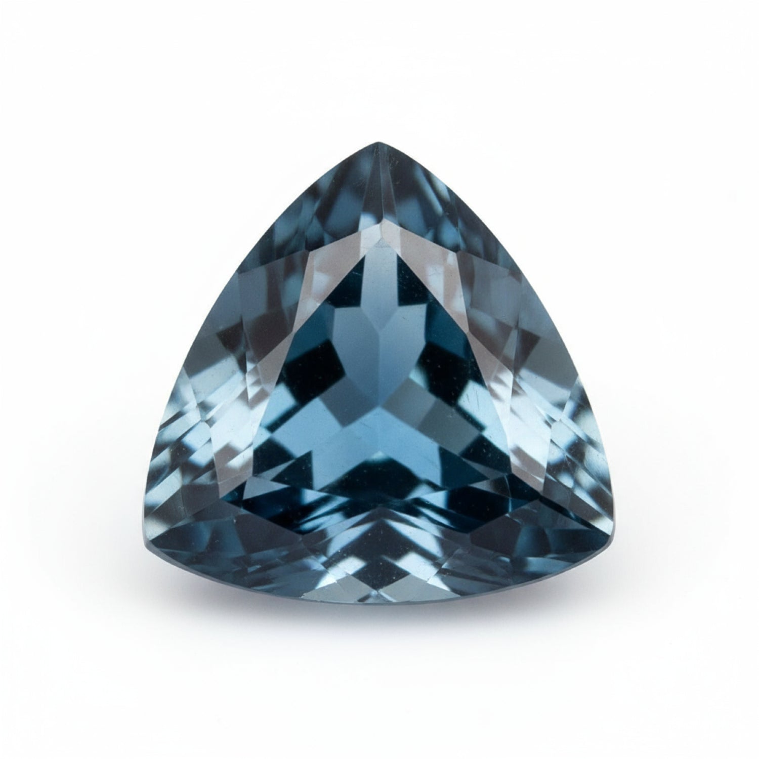 London Blue topaz 1PC Large 12x12 MM Triangle Faceted Blue High-Quality Semi Precious Loose Gemstones