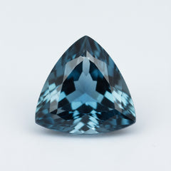 London Blue topaz 1PC Chunky 13x13 MM Triangle Faceted Blue Natural Semi Precious Gems