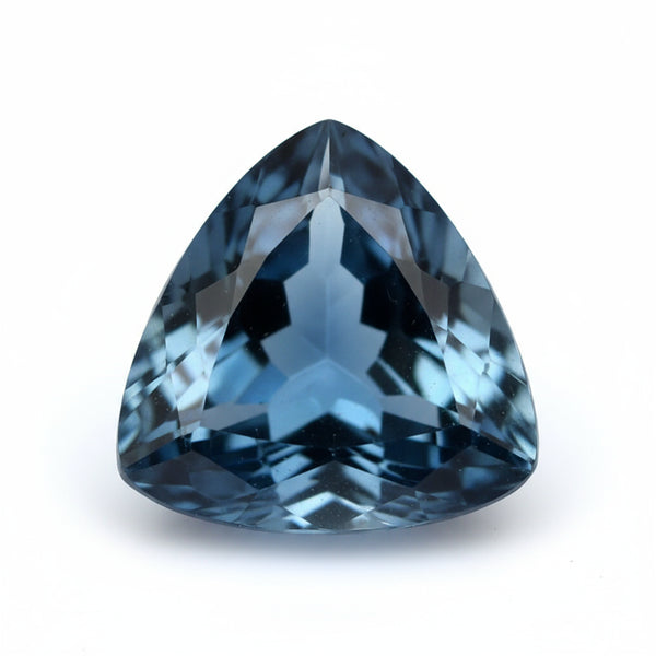 London Blue topaz 1PC Chunky 14x14 MM Triangle Faceted Blue Genuine Semi Precious Loose Gems