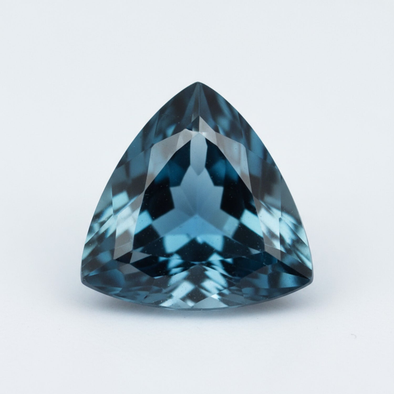 London Blue topaz 1PC Chunky 15x15 MM Triangle Faceted Blue Superior Semi Precious Loose Gemstone