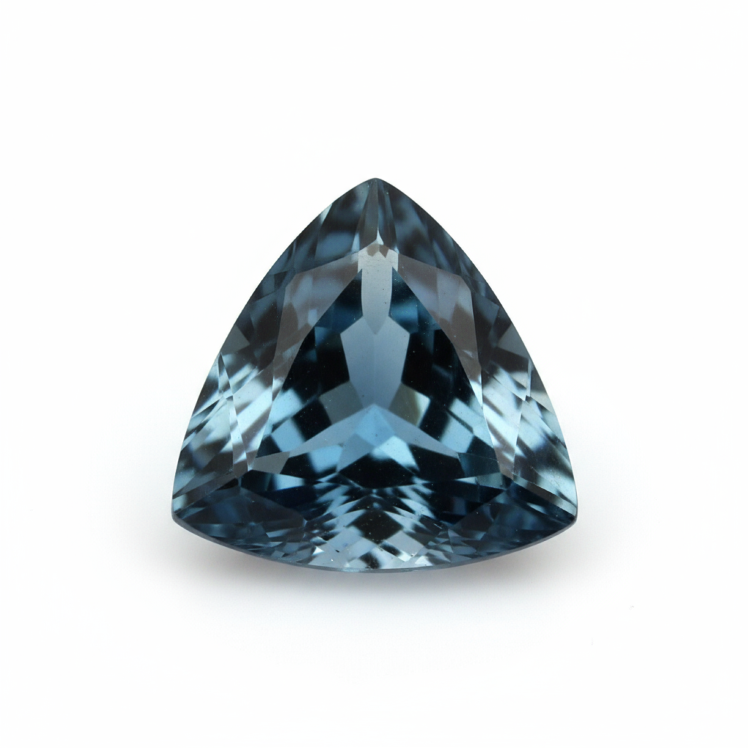 London Blue topaz 1PC Chunky 16x16 MM Triangle Faceted Blue Pure Semi Precious Loose Gemstones Huvudsaklig produktbild