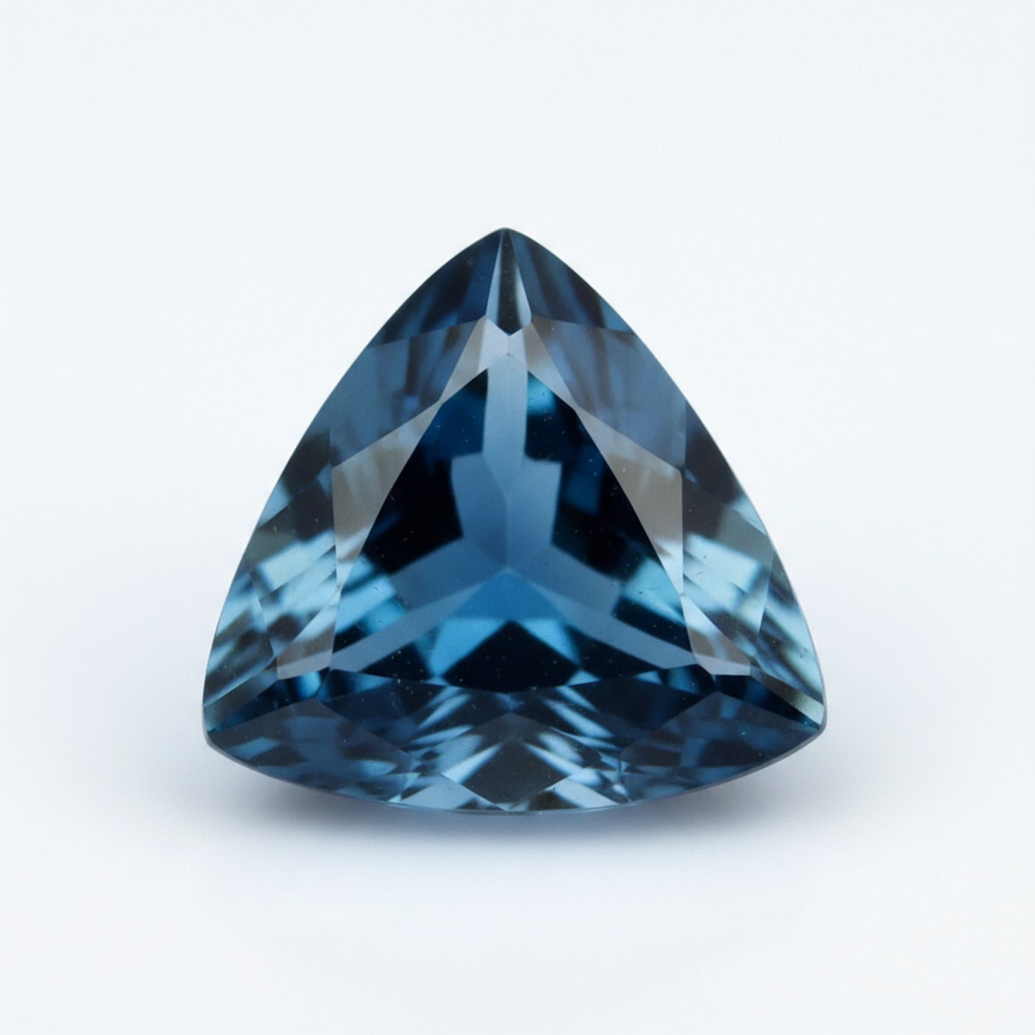 London Blue topaz 1PC Chunky 16x16 MM Triangle Faceted Blue Pure Semi Precious Loose Gemstones