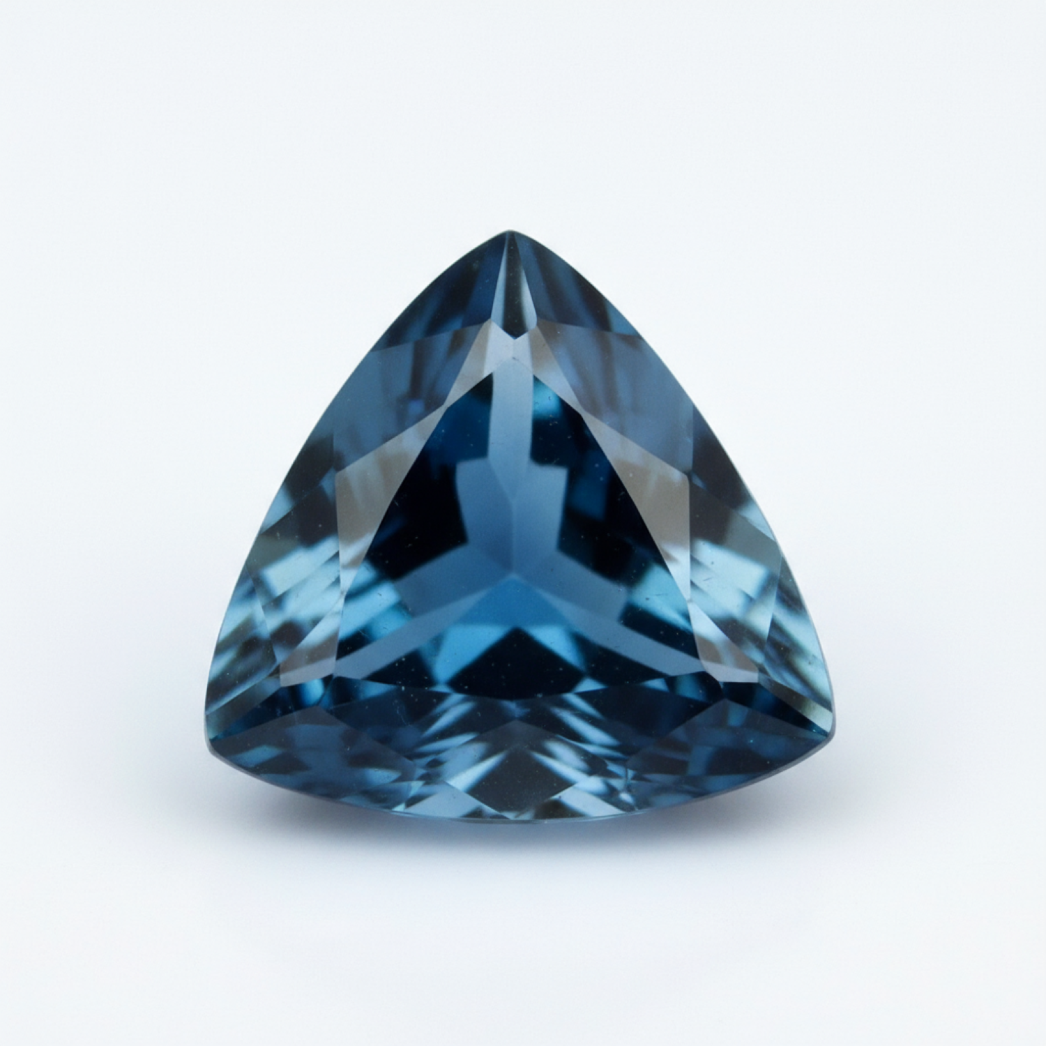 London Blue topaz 1PC Chunky 16x16 MM Triangle Faceted Blue Pure Semi Precious Loose Gemstones Sekundär produktbild