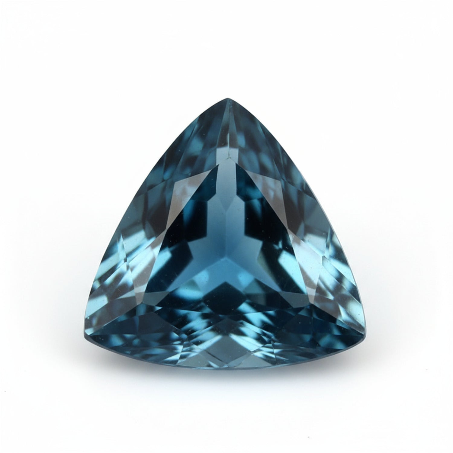 London Blue topaz 10PC Tiny 4x4 MM Triangle Faceted Blue Brilliant Semi Precious Loose Gemstones