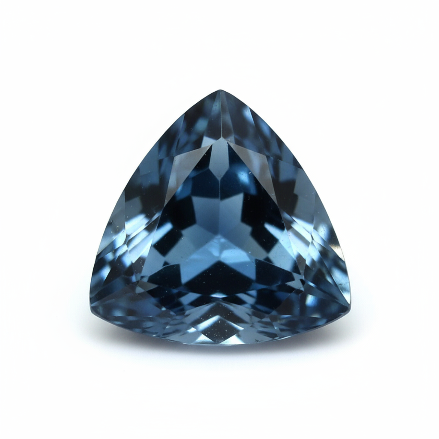 London Blue topaz 1PC Tiny 5x5 MM Triangle Faceted Blue Sparkling Semi Precious Gems メイン画像