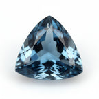 London Blue topaz 1PC Tiny 6x6 MM Triangle Faceted Blue Polished Semi Precious Loose Gems