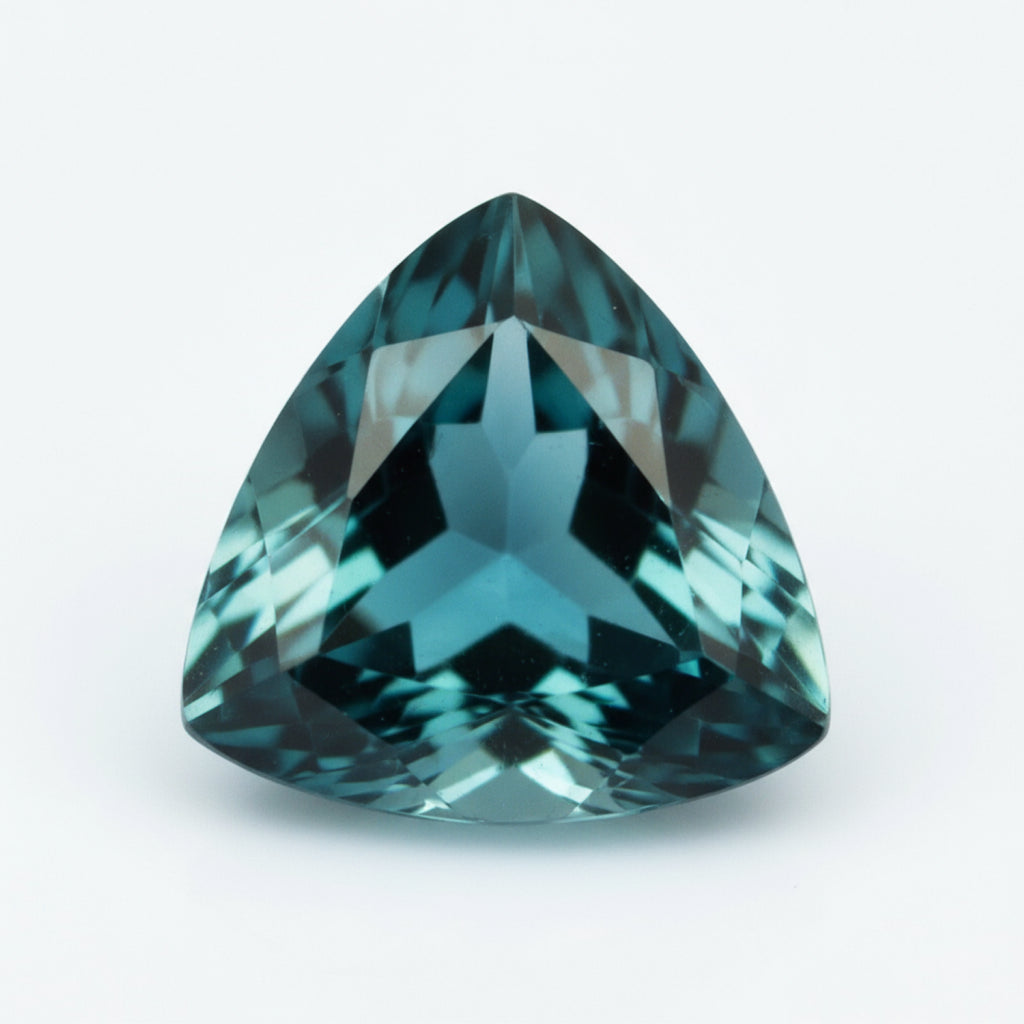 London Blue topaz 1PC Tiny 6x6 MM Triangle Faceted Blue Polished Semi Precious Loose Gems