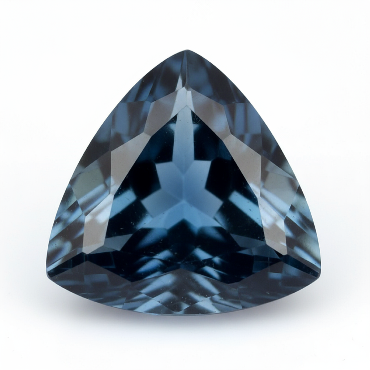 London Blue topaz 1PC Small 7x7 MM Triangle Faceted Blue Splendid Semi Precious Loose Gemstone Sekundär produktbild