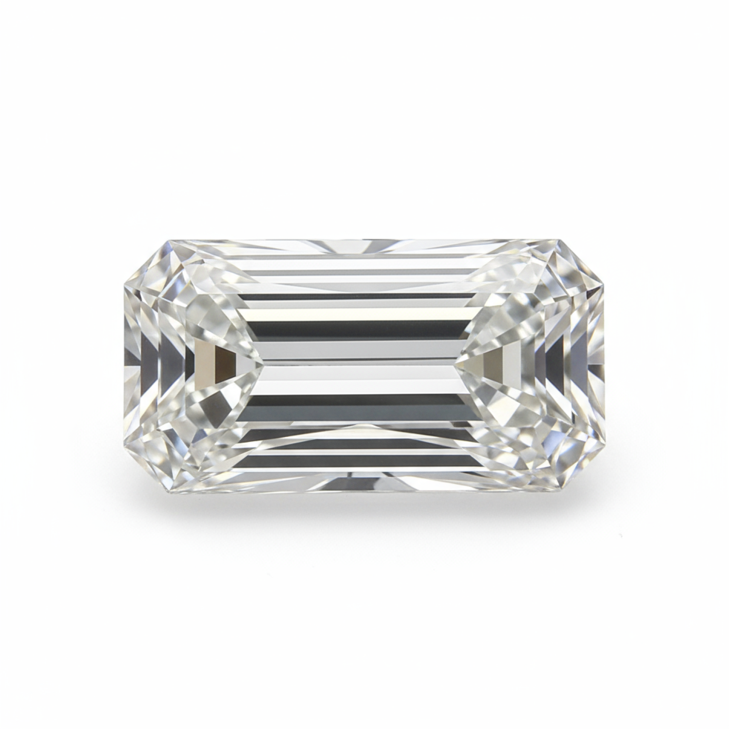 Im Labor gezüchteter Diamant, 1 Stück, grob, 10 x 20 mm, Baguette, facettiert, weiß, hochwertige, künstliche lose Edelsteine メイン画像