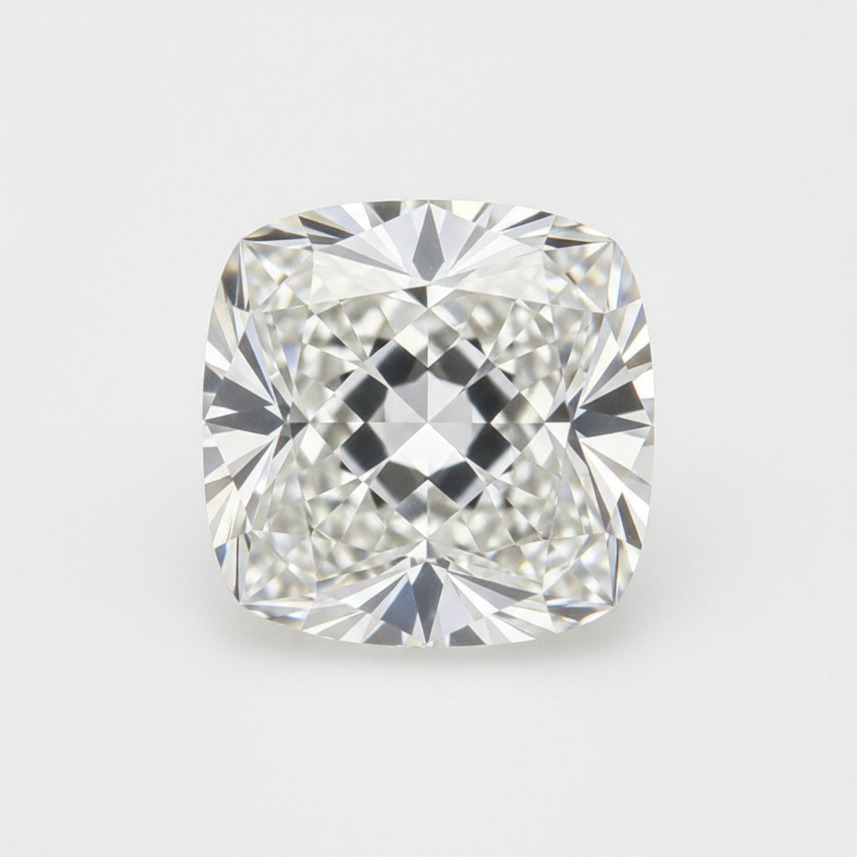 Lab Grown Diamond 1PC Chunky 13x13 MM Cushion Faceted White Natural Man Made Gems