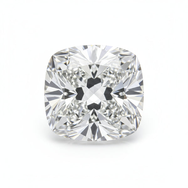 Lab Grown Diamond 1PC Chunky 14x14 MM Cushion Faceted White Genuine Man Made Loose Gems