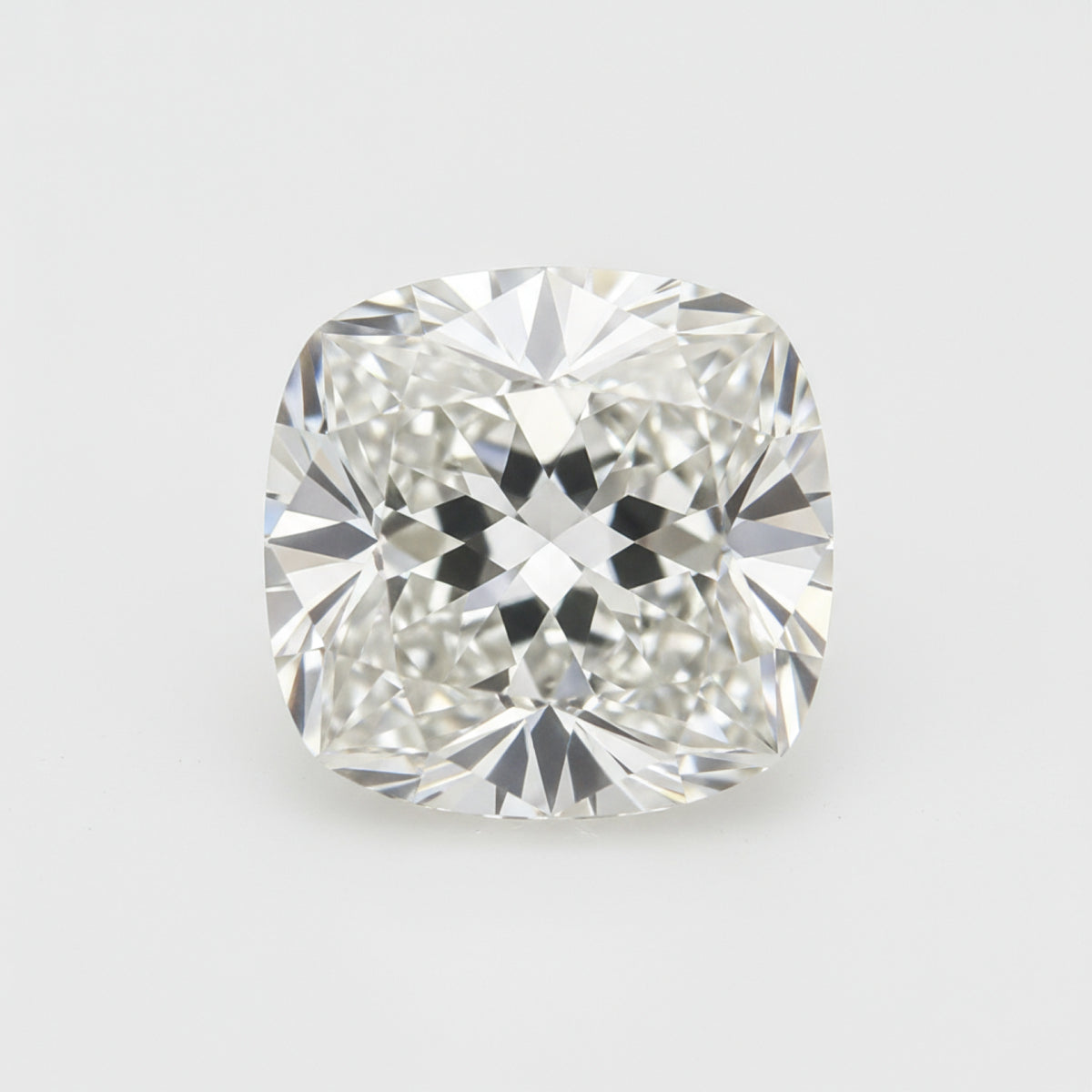 Lab Grown Diamond 1PC Chunky 15x15 MM Cushion Faceted White Superior Man Made Loose Gemstone