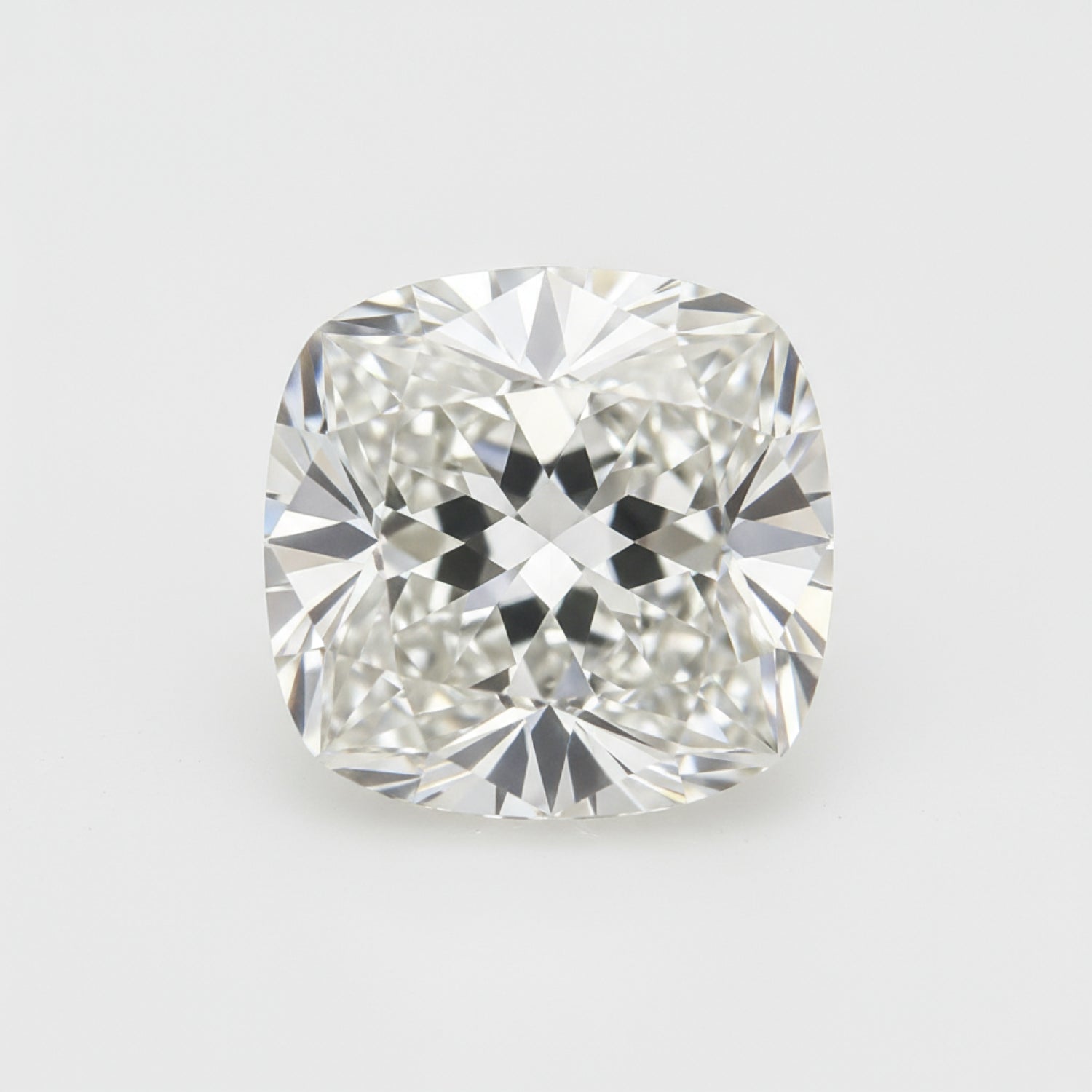 Lab Grown Diamond 1PC Chunky 15x15 MM Cushion Faceted White Superior Man Made Loose Gemstone