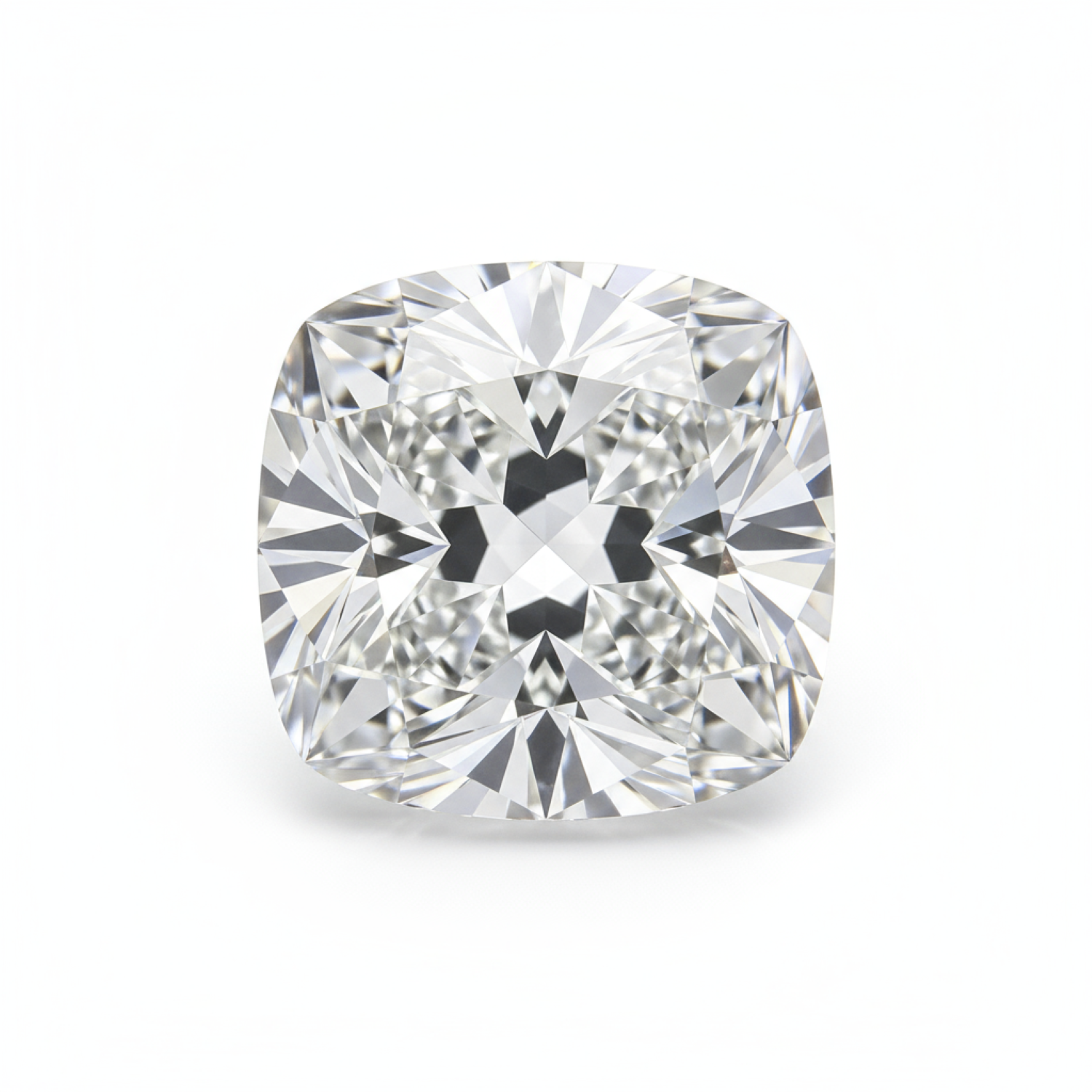 Lab Grown Diamond 1PC Chunky 16x16 MM Cushion Faceted White Pure Man Made Loose Gemstones Main image