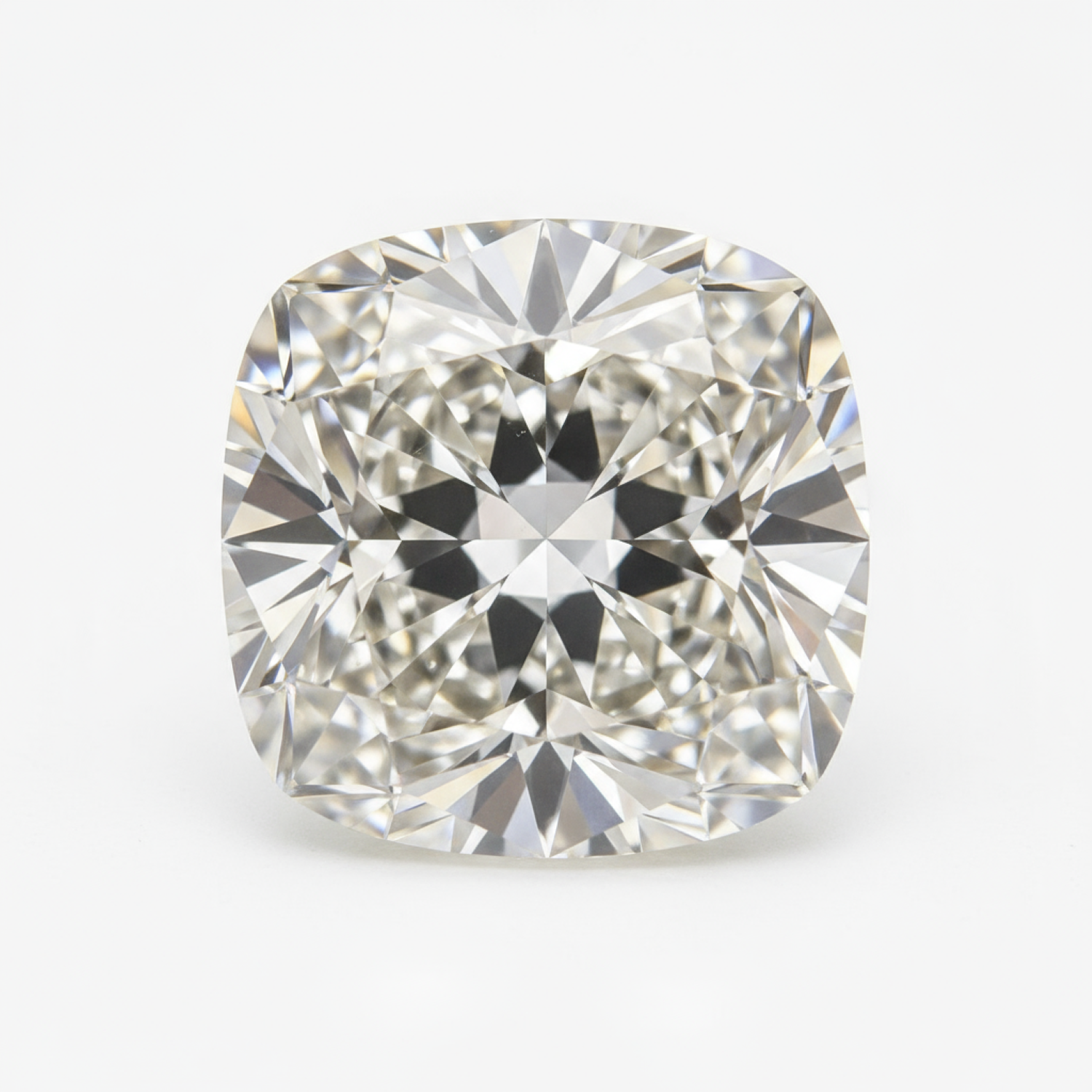 Lab Grown Diamond 1PC Medium 9x9 MM Cushion Faceted White Lustrous Man Made Gems Hoofdafbeelding