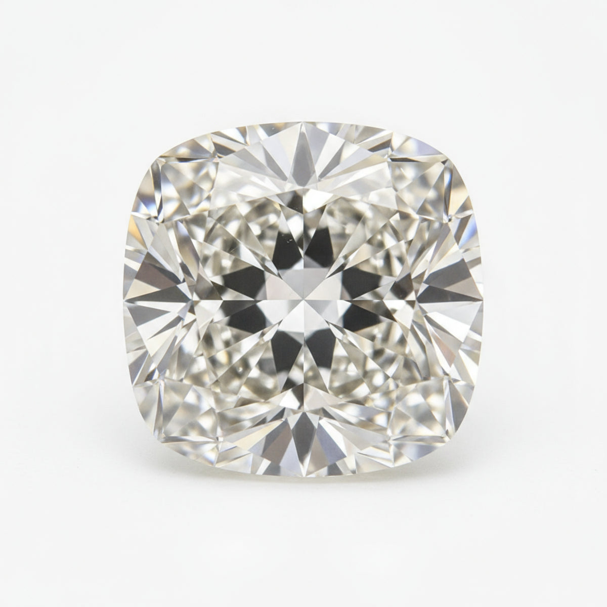 Lab Grown Diamond 1PC Medium 9x9 MM Cushion Faceted White Lustrous Man Made Gems