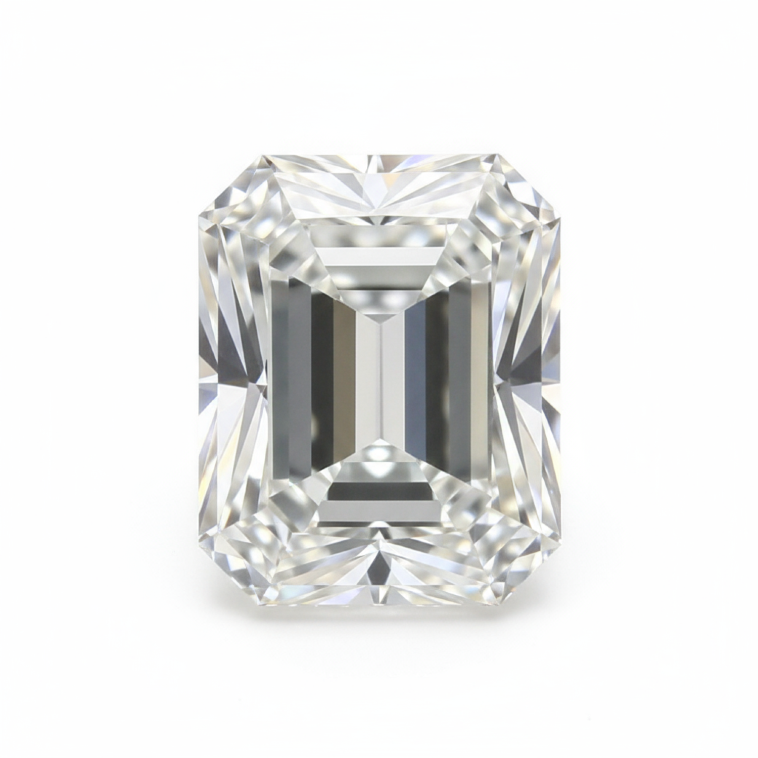 Lab Grown Diamond 1PC Large 10x12 MM Emerald Faceted White Pure Man Made Loose Gemstones Imagen principal del producto