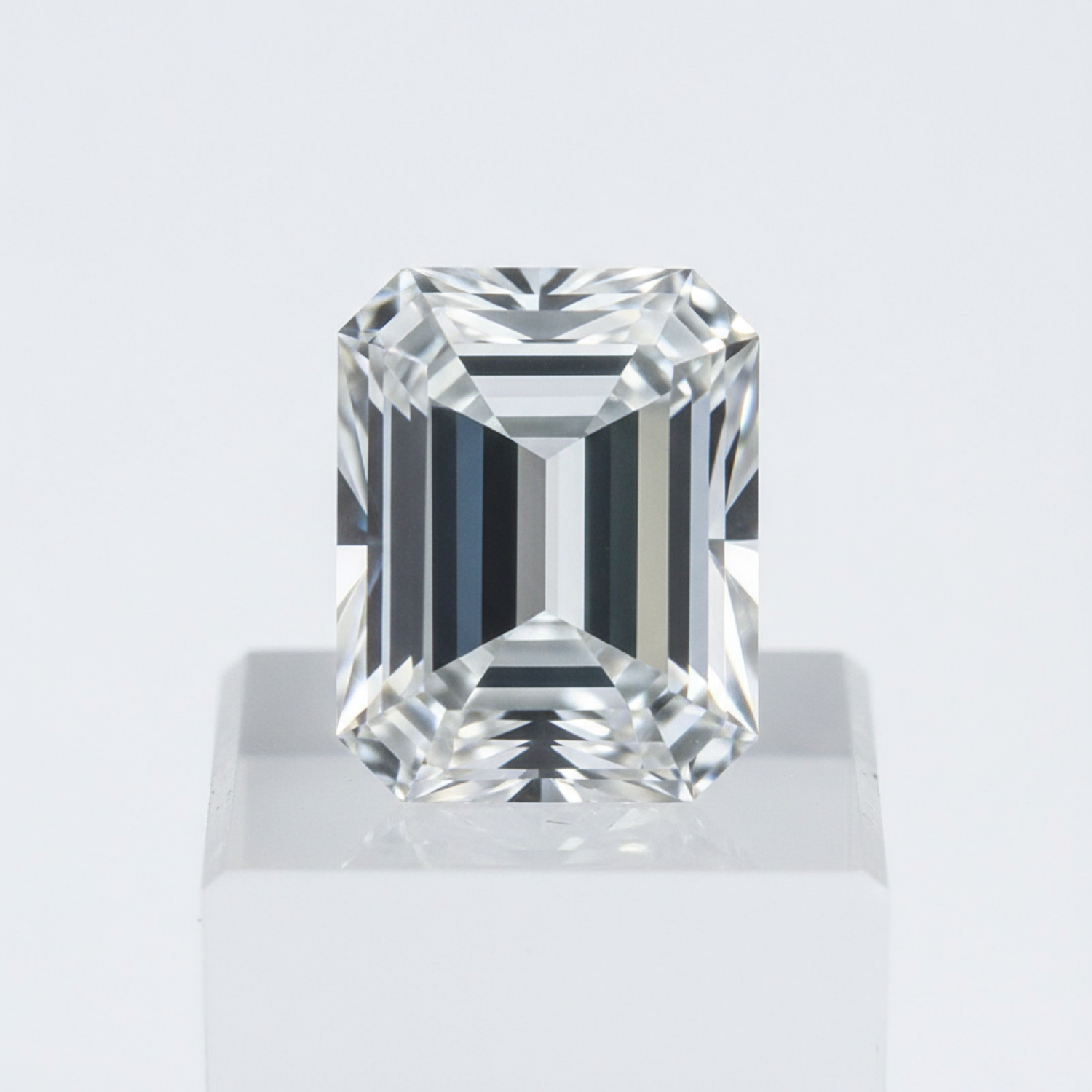 Lab Grown Diamond 1PC Large 10x12 MM Emerald Faceted White Pure Man Made Loose Gemstones Imagen secundaria del producto