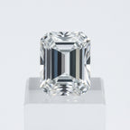 Lab Grown Diamond 1PC Large 10x12 MM Emerald Faceted White Pure Man Made Loose Gemstones