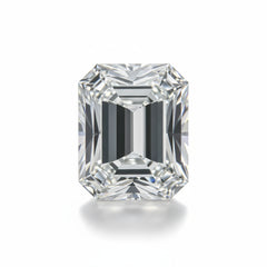 Lab Grown Diamond 1PC Large 10x14 MM Emerald Faceted White Fiery Man Made Gems