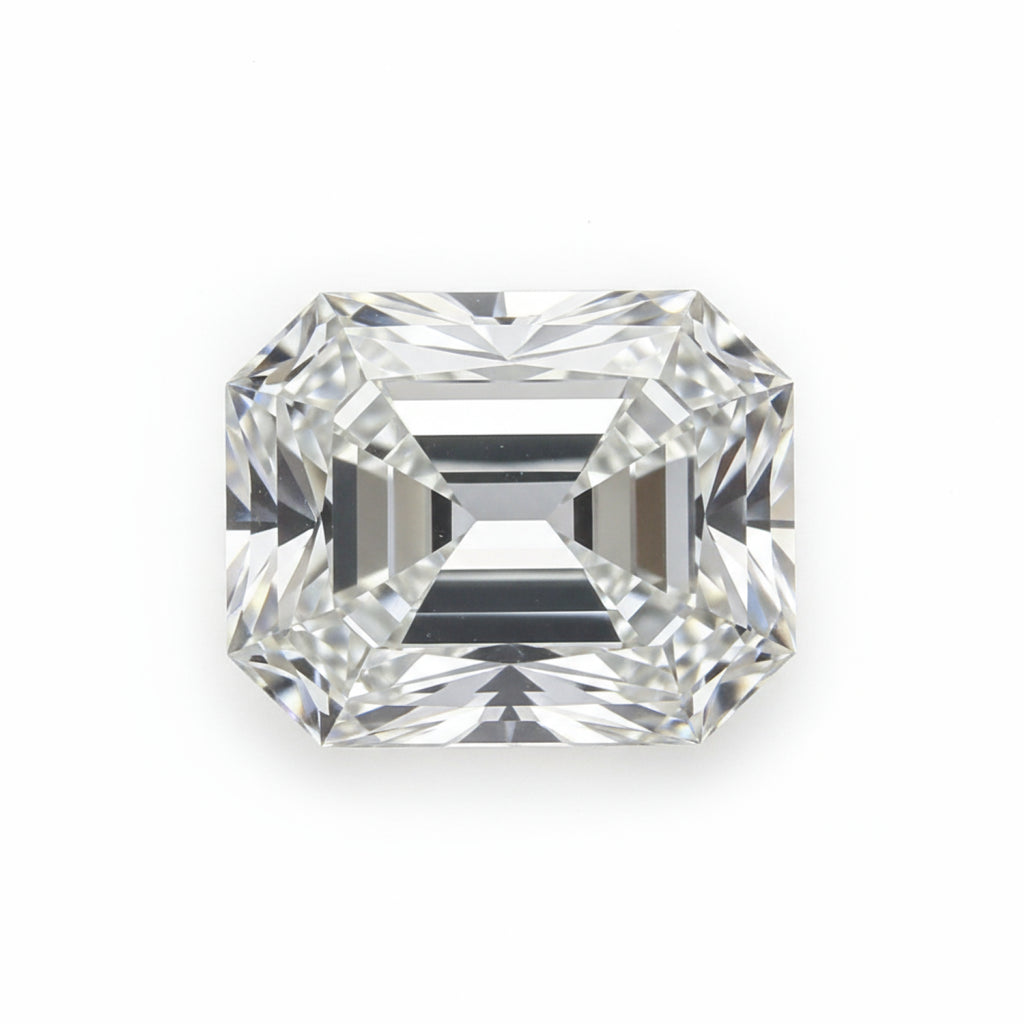 Lab Grown Diamond 1PC Chunky 12x16 MM Emerald Faceted White Brilliant Man Made Loose Gems