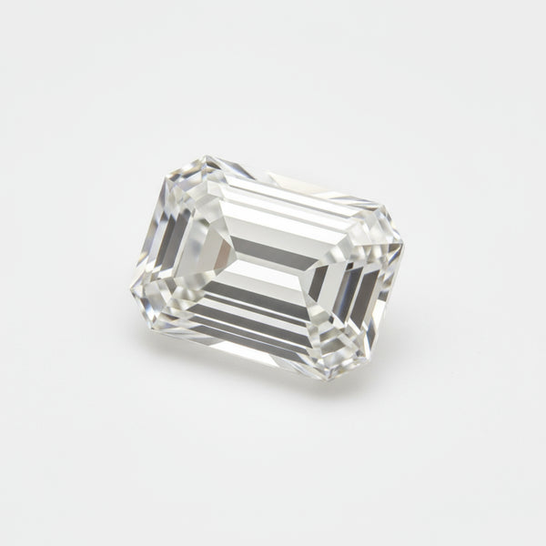 Lab Grown Diamond 1PC Chunky 15x20 MM Emerald Faceted White Polished Man Made Loose Gemstones