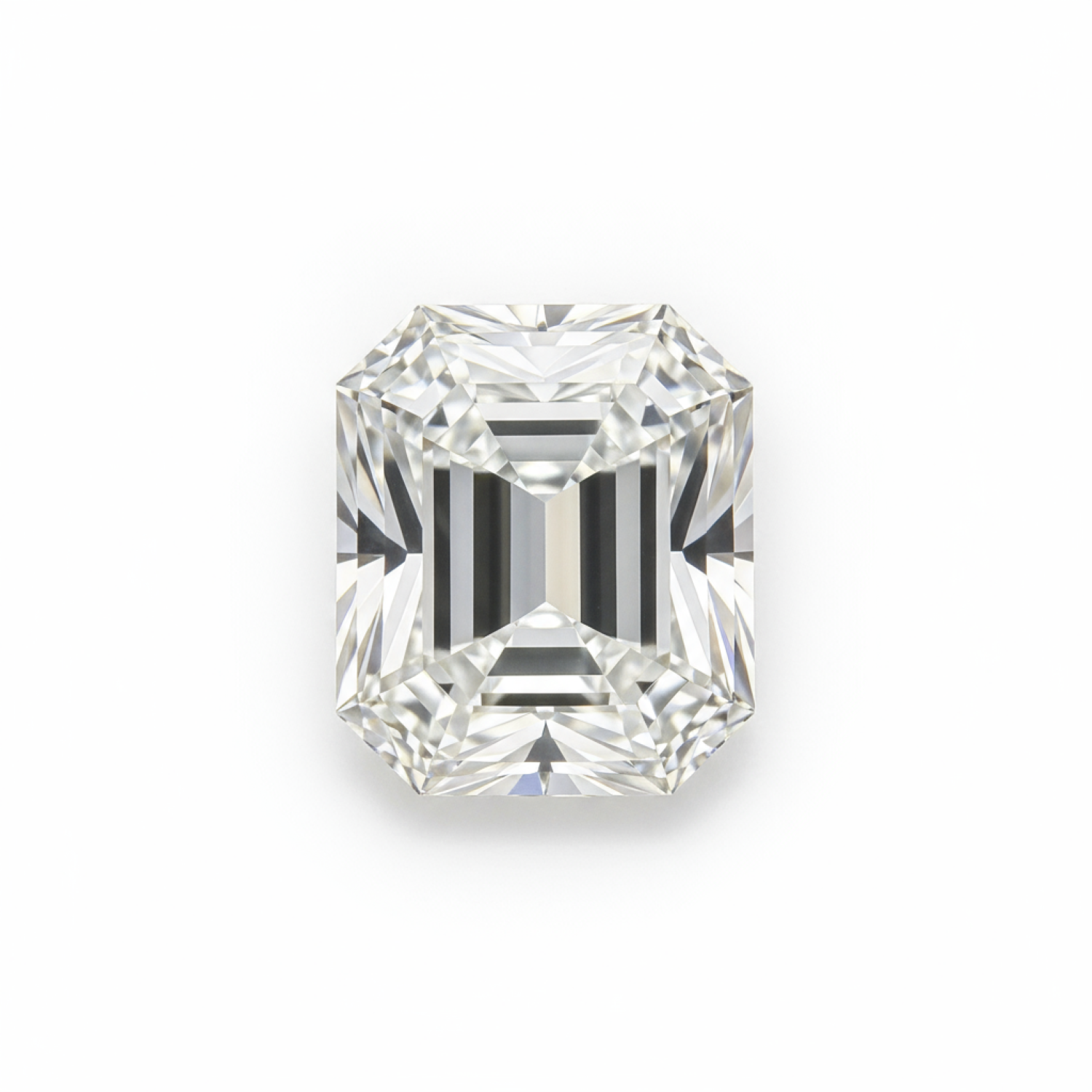 Lab Grown Diamond 1PC Tiny 4x6 MM Emerald Faceted White Splendid Man Made Loose Gemstone Huvudsaklig produktbild