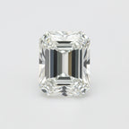 Lab Grown Diamond 1PC Small 6x8 MM Emerald Faceted White Lustrous Man Made Gems